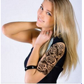 Temporary Tattoo Sleeve-Rose & Bird Customizable Design